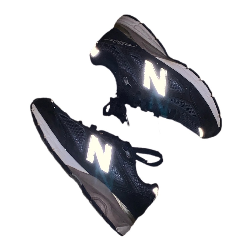 Navy reflective new balance 990 little boys size 1